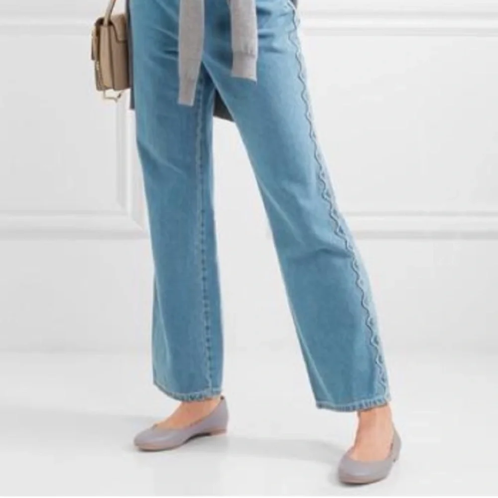 😍 Chloe Lauren Leather Ballet Flats Shoes NEW! - Picture 2 of 16